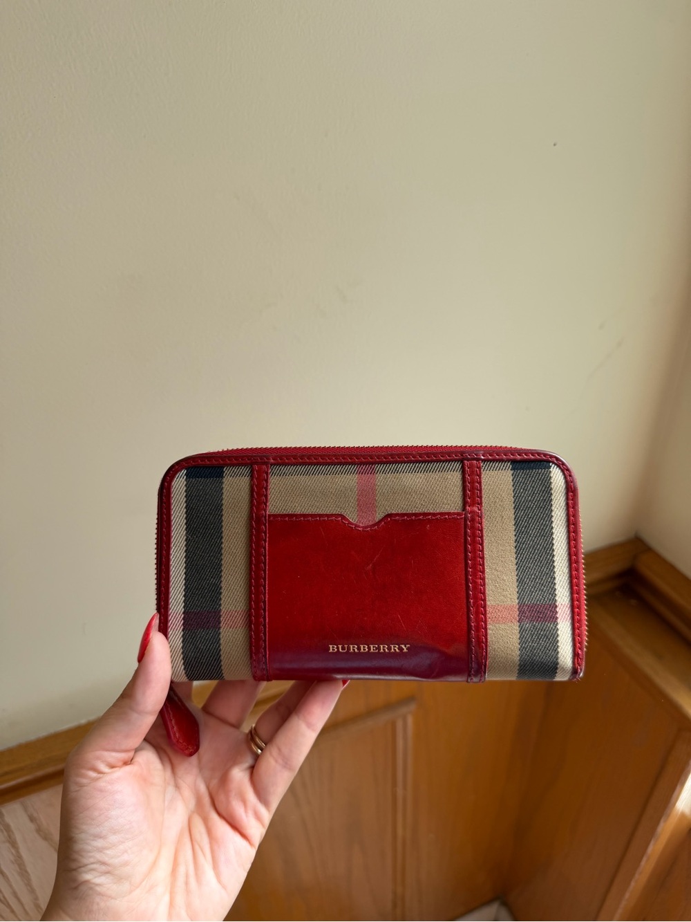 Burberry Haymarket Check Coated Canvas Canterbury Wallet